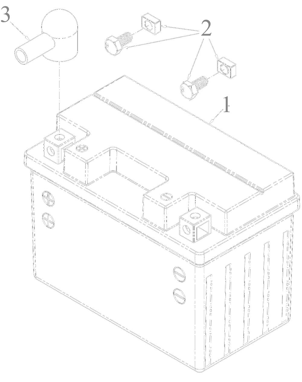 Battery Diagram and Parts List for 17ADFACSA07 2022 Yard Machines Lawn Tractor